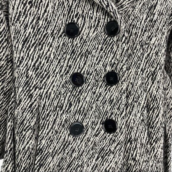 Rinascimento Double Breasted Black and White Wool Blend Coat - Picture 16 of 16